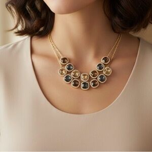 Talbots Gold and Brown Necklace